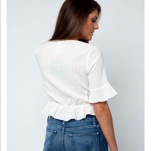 Drawstring Ruffle Top - Picture 3 of 4